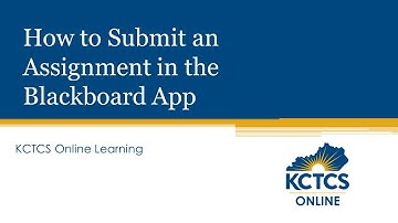 How to Submit an Assignment in the Blackboard App