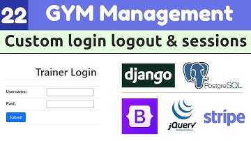 Custom login logout using Django sessions | Django Full Course: Gym Management System #22