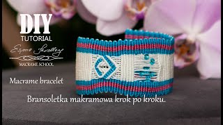 Makramowa bransoletka krok po kroku / Bransoletka marynarska / Macrame bracelet tutorial DIY