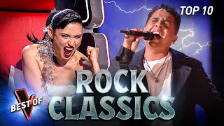 Talents Rockin' The Blind Auditions With Rock Classics On The Voice | Top 10