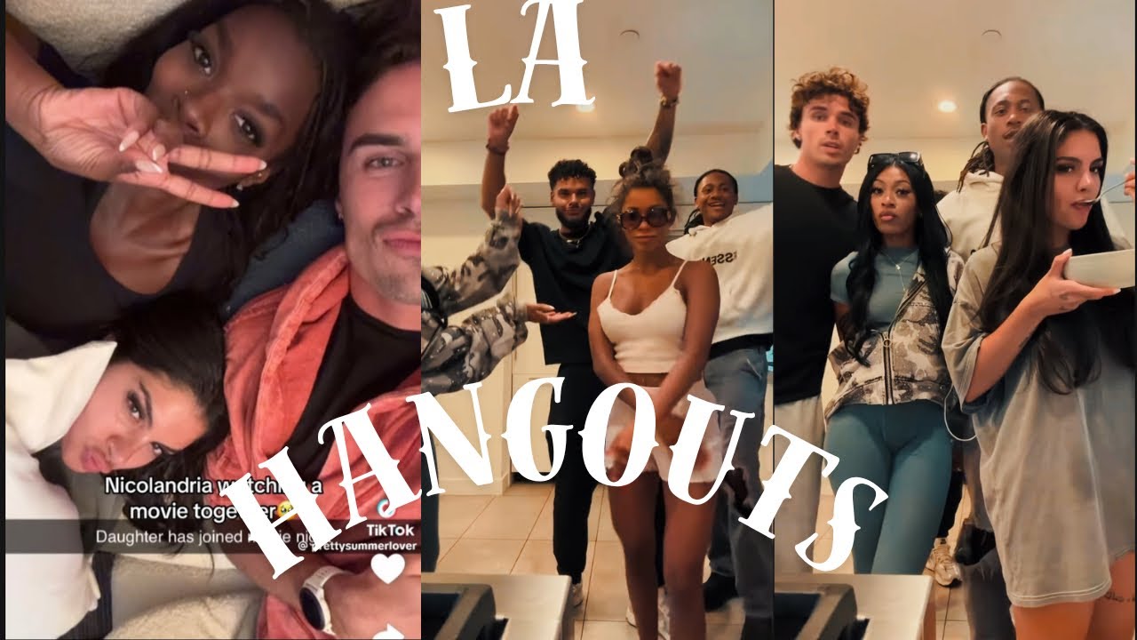 Bryan , Amaya, NIC, Clark, Huda, Ace, Chelley hangout after arriving in LA 