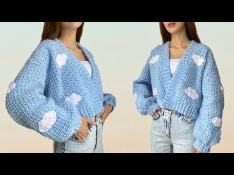 BULUTLU HIRKA YAPIMI☁️ | 300 TL’lik Hırkayı 48 TL’ye Ördüm🥺🦋