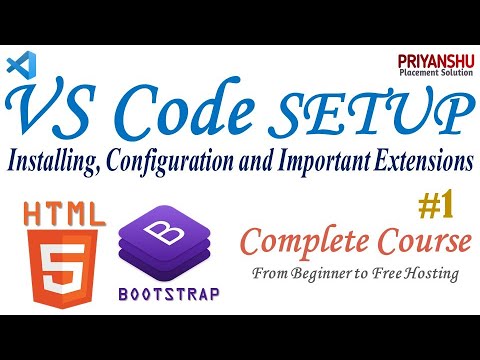 VS Code Setup and Important Extensions | HTML tutorial for Beginner ...