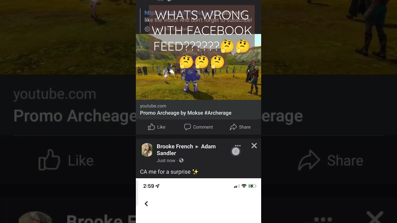 FACEBOOK error??? unknown feed???