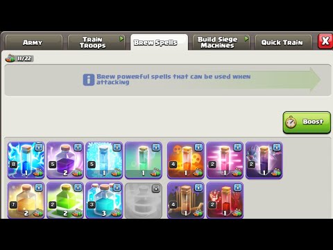 COC (LIGHTNING,RAGE,FREEZE,INVISIBILITY......)all SPEL ABILITY 🎊🎊🎊🎊