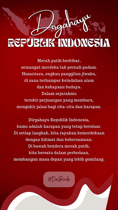Musikalisasi Puisi Pendek Kemerdekaan 'Dirgahayu Republik Indonesia'  #puisikemerdekaan