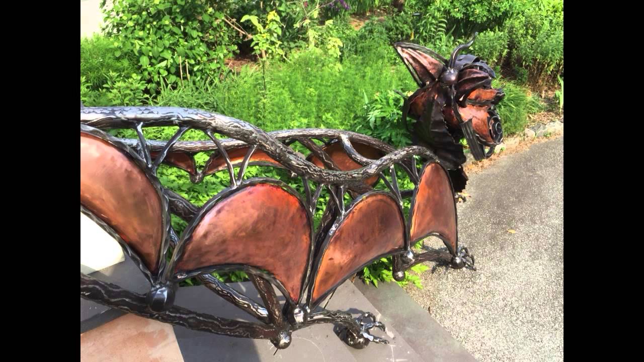 Dragon Railing Gaurdian of the Garden - YouTube