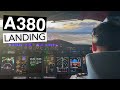 A380 Cockpit Landing..