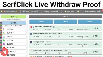 🤫SerfClick Live Withdraw Proof Rouble || Serf Click Earning Money Online