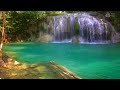 Beautiful Waterfall with turquoise water (10 hours) Nature Noise. Water flow.