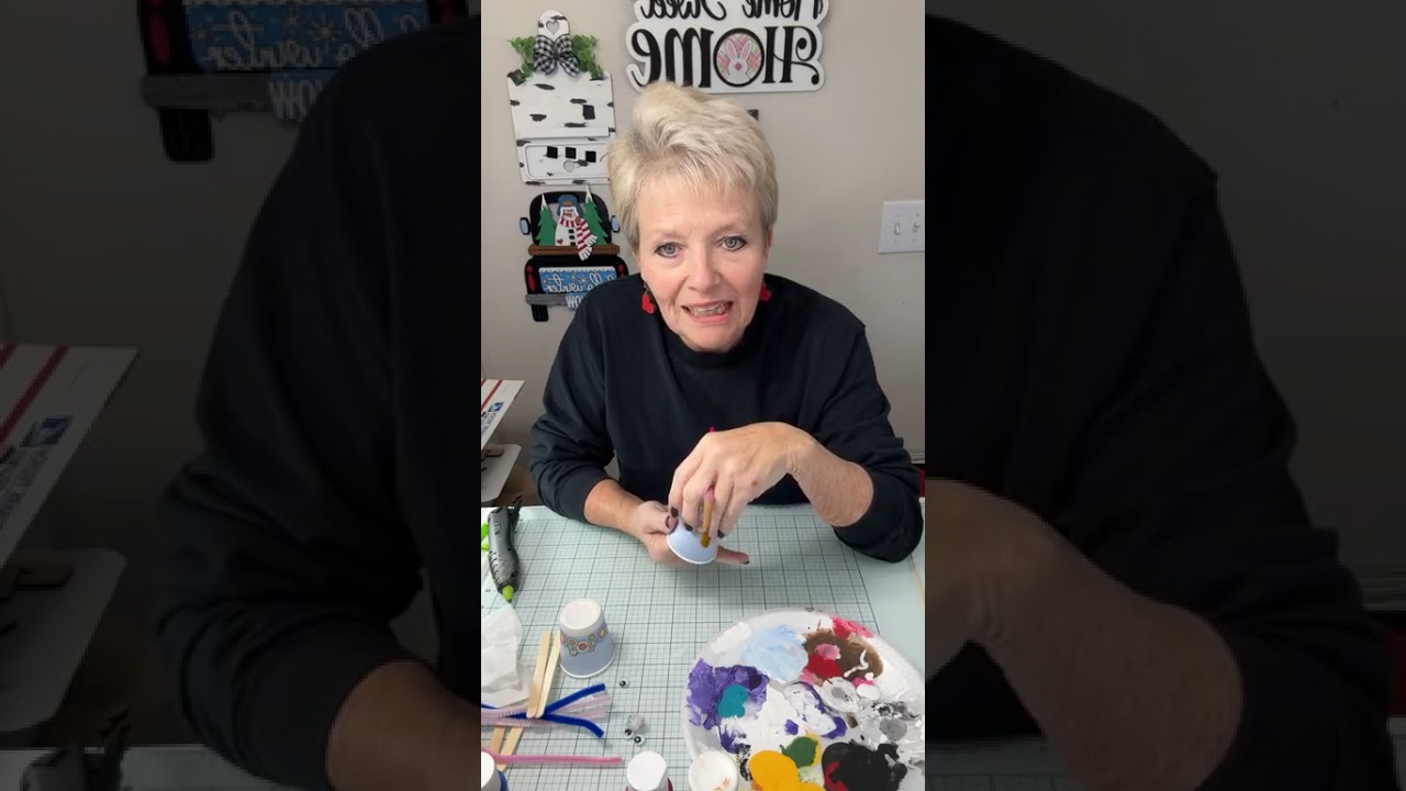 Penguins made with bathroom cups