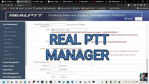 REAL PTT Management Software