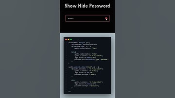 Show Hide Password light effect in JavaScript #shorts
