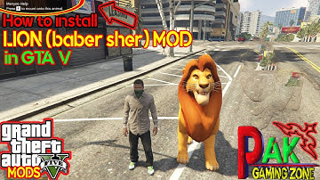 How to install LION (BABER SHER) mod in gta v in urdu/hindi step by step //BY PAK GAMING ZONE//.