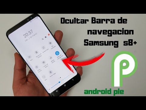 Ocultar barra de navegacion android pie