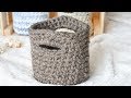 BULKY CROCHET BASKET WITH HANDLES | CJ Design ♡