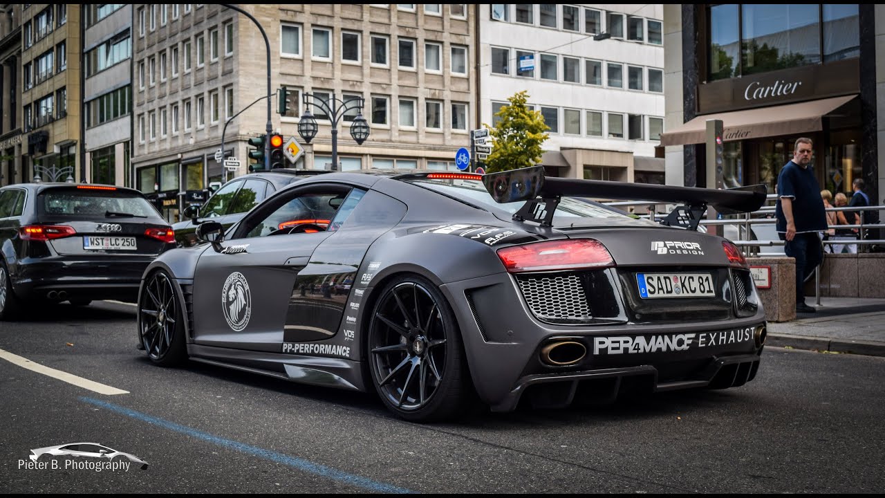 Audi R8 2013 PD GT850 Prior Design LOUD Start Up and Accelerates