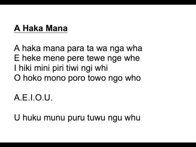 A Haka Mana Youtube