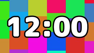 12 Minutes Timer ‐ Countdown Colorful Tiles