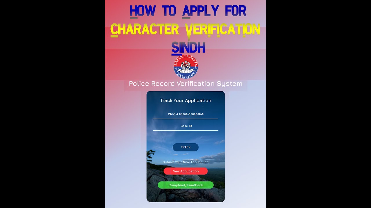 How to apply online for Police Clearance Verification || Police ...