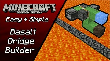 Minecraft BEDROCK Basalt Bridge Builder | Easy and Simple Tutorial