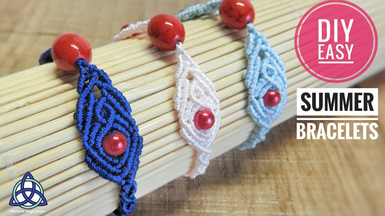 HOW TO: DIY Macrame Bracelet with Beads - YouTube