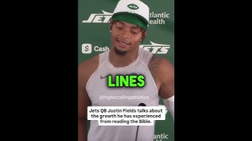 NY Jets QB Justin Fields on reading the Bible. #NYJ#NFL#Quarterback#Bible