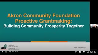 ACF Proactive Grants RFP webinar