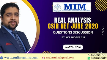 Real Analysis CSIR NET JUNE 2020 Questions Discussion by Akashdeep Sir  #csirnetmaths #csirnet2020