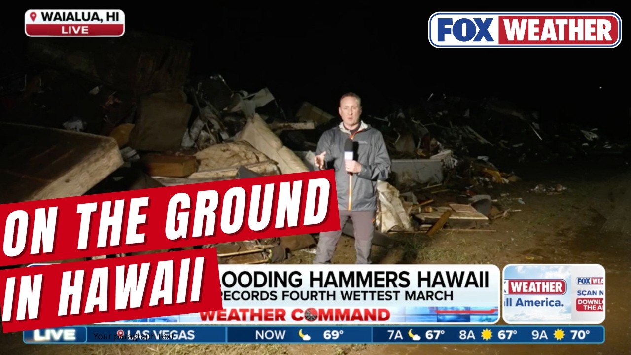 FOX Weather is Live in Oahu as Historic Flooding Hammers Hawaii - YouTube