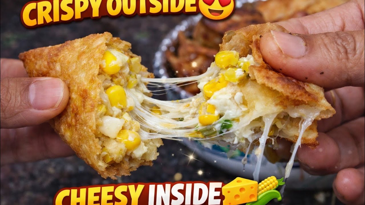 Crispy Paneer Cheese Corn Samosa for Iftar 😍🧀🌽 by Huma Zayka