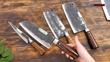 BỘ DAO 4 MÓN KHÂU INOX NGON - BỔ - RẺ - HÀNG CHUẨN CỦA HTX DAO PHÚC SEN