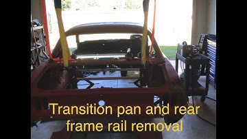 67 Mustang transition pan, trunk floor, and rear frame rail removal - Part 12