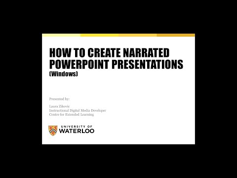 How to Create Narrated PowerPoint Presentations (Windows)