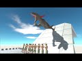 떨어져 죽거나 화살에 맞아 죽거나 - Animal Revolt Battle Simulator