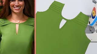 Simple and Beautiful Cutting and Stitching Neck Design Kurti | Basic Sewing Tutorial and Techniques
