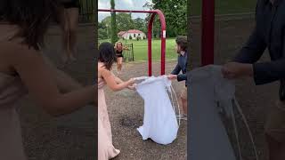 Swinging into my wedding dress 😳 #shorts #parody #wedding