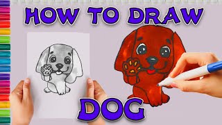 How to draw DOG easy step by step