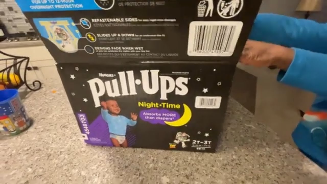 UNBOXING Night-Time HUGGIES PULL UPS TOYSTORY Nighttime Disposable  Underwear (pullups) 