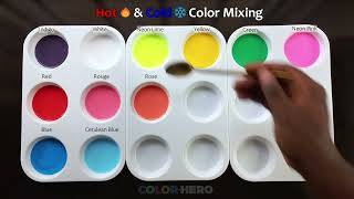 Hot🔥& Cold ❄ Color Mixing 🎨 | Satisfying video | Art video | Color mixing video