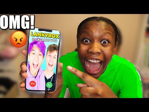 CALLING LankyBox!! OMFG HE ANSWERED & WAS SO MAD (LankyBox Adem & Justin Roblox Lankyblox)