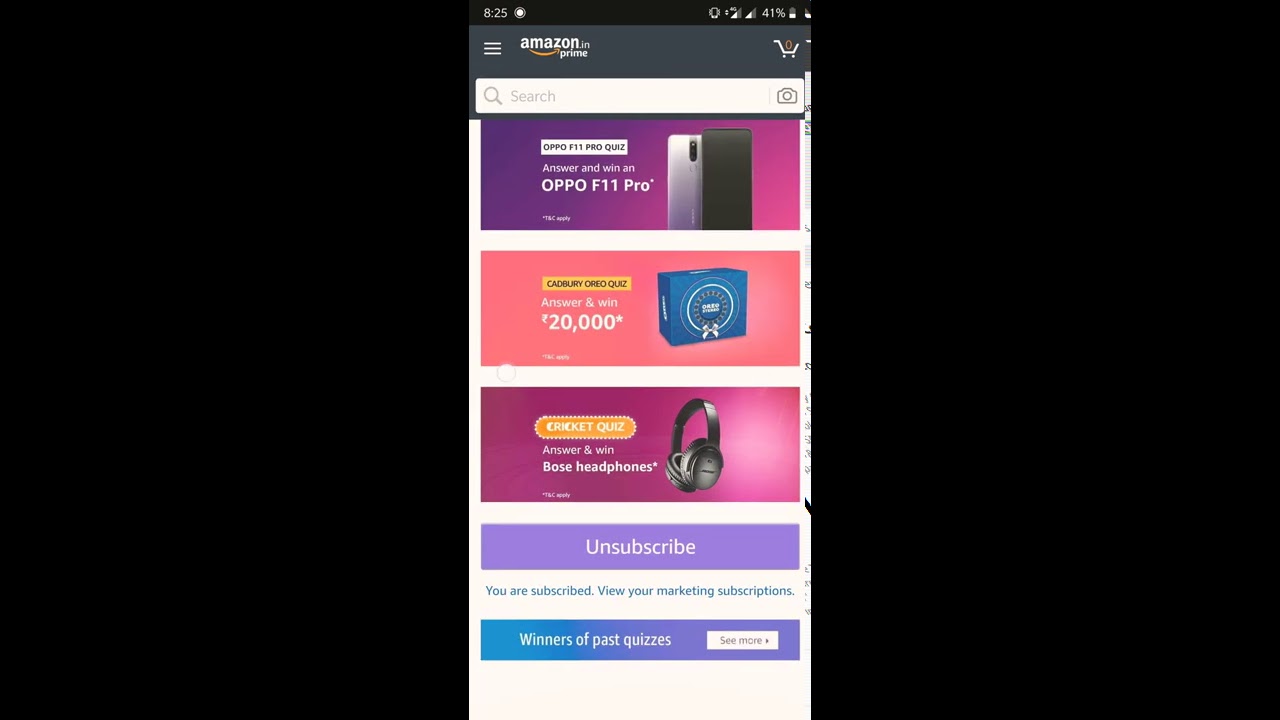 Amazon quiz list of August winners 2019