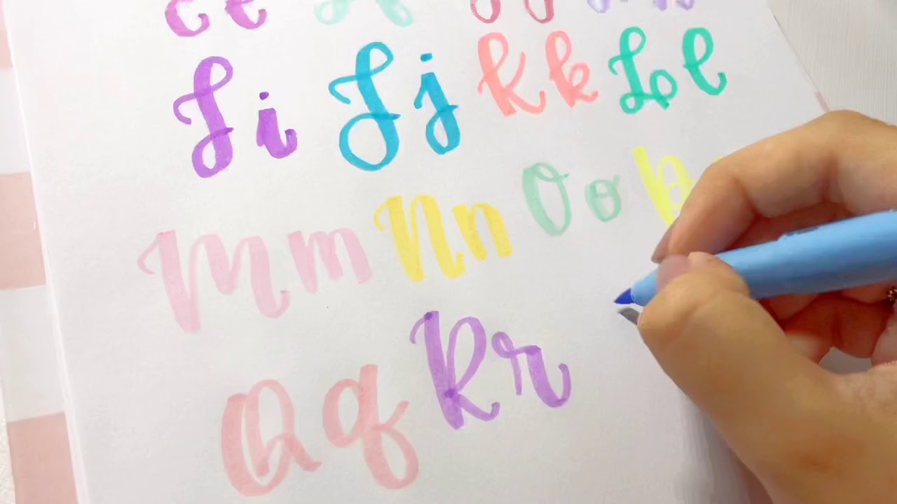Alfabeto de lettering (parte 2) - YouTube