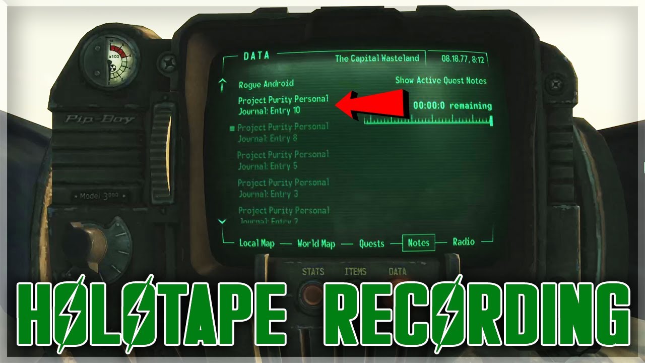 Project Purity Personal Journal: Entry 10 (Fallout 3 Holotape Recording ...