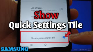 How to show quick settings tile on Samsung Galaxy A02 | System Tracing | Developer Options screenshot 4