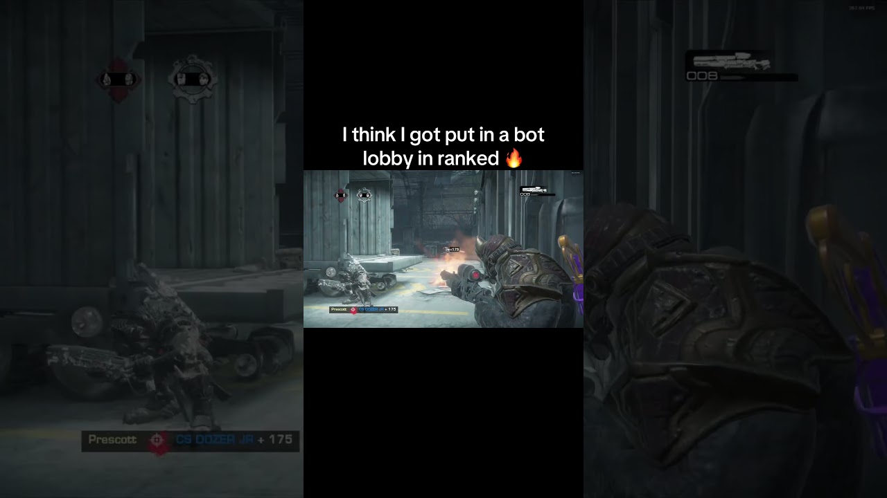 Gears of war sniper gets put in a Ai bot lobby in ranked 😵‍💫 