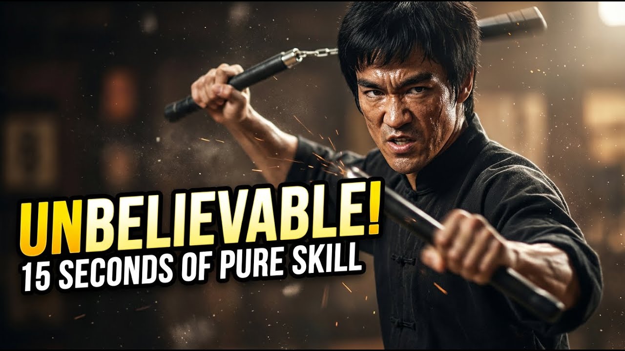 Bruce Lee's Unbelievable Nunchaku Mastery! Watch This Epic 15-Second Fight Scene 🔥