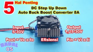 DC Step Up Down Auto Buck Boost Converter 8A 5 30V 1,25-30V CC CV