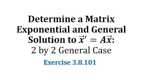 New Version Availalbe (3.8.101) Determine a Matrix Exponential and General Solution to x