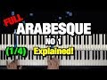 HOW TO PLAY - DEBUSSY - ARABESQUE NO. 1 - PIANO TUTORIAL LESSON (Part 1 of 4)